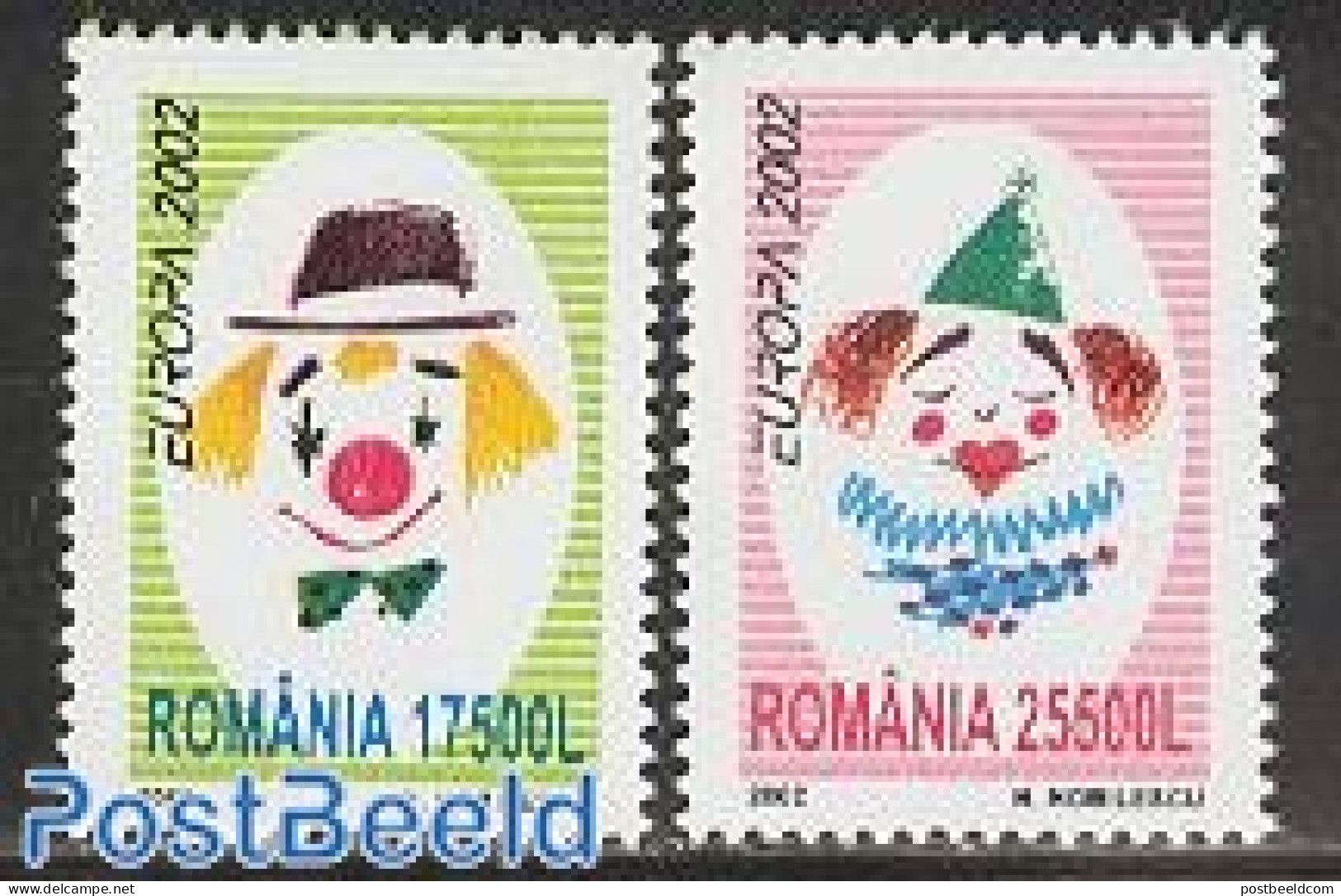 Romania 2002 Europa, Circus 2v, Mint NH, History - Performance Art - Europa (cept) - Circus - Ungebraucht