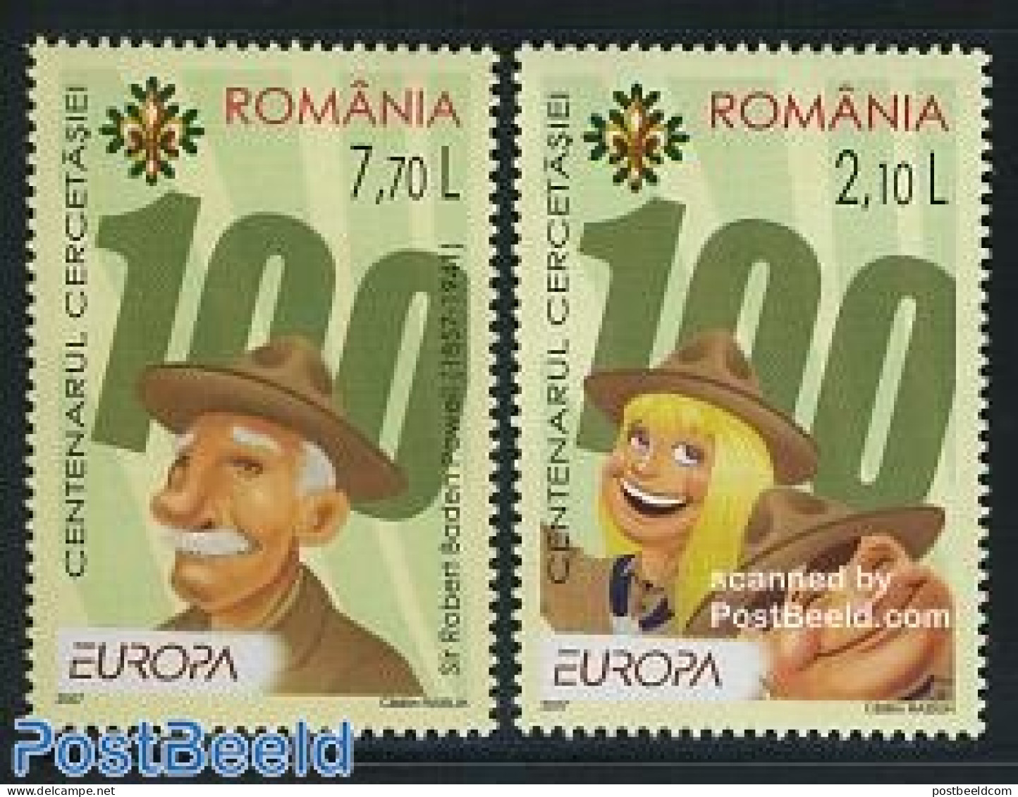 Romania 2007 Europa, Scouting 2v, Mint NH, History - Sport - Europa (cept) - Scouting - Neufs