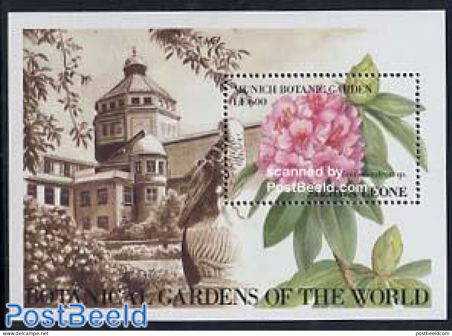 Sierra Leone 1991 Botanic Garden Munich S/s, Mint NH, Nature - Flowers & Plants - Gardens - Andere & Zonder Classificatie