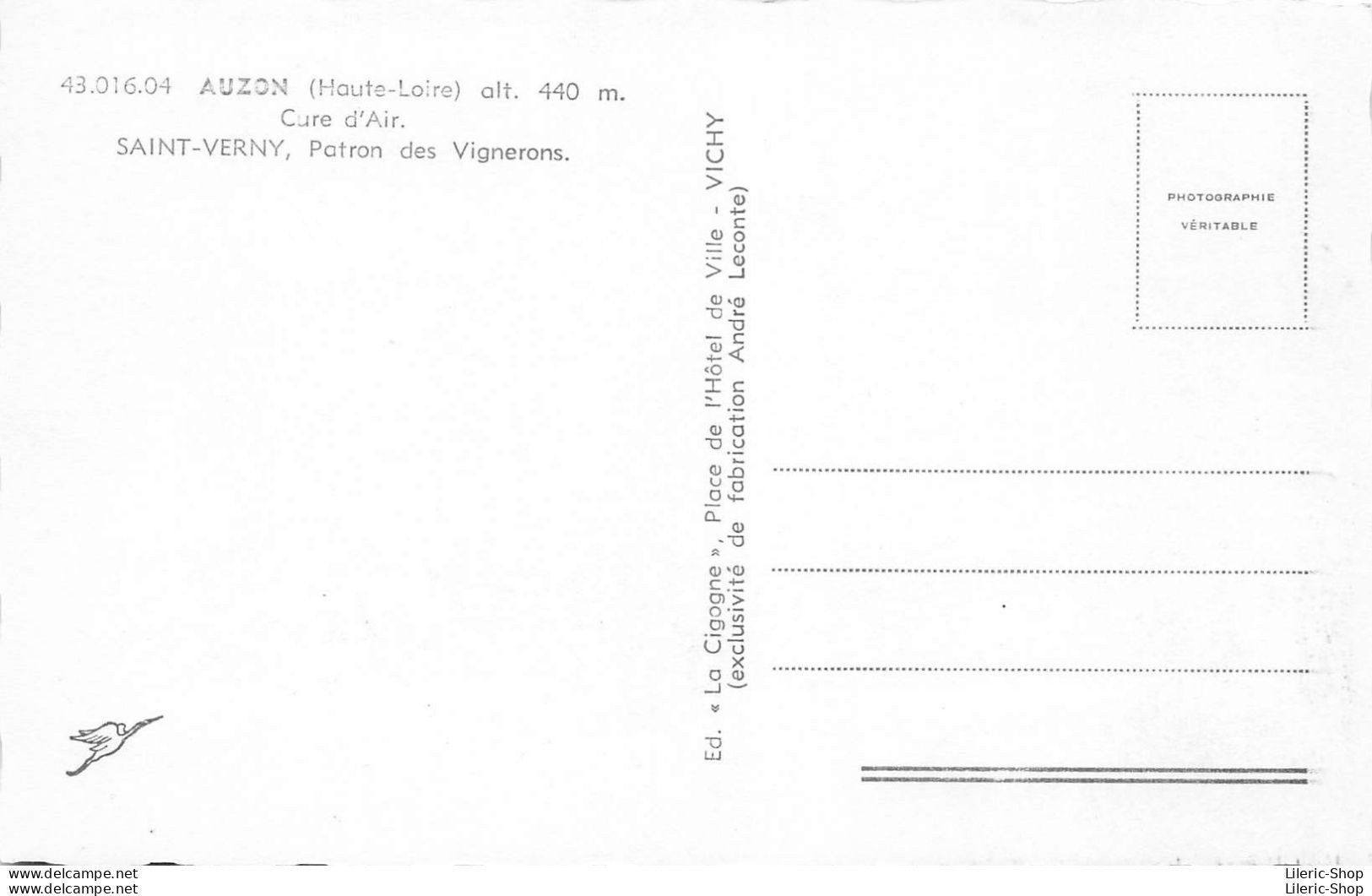 43390  AUZON - SAINT-VERNY, Patron Des Vignerons. - Other & Unclassified