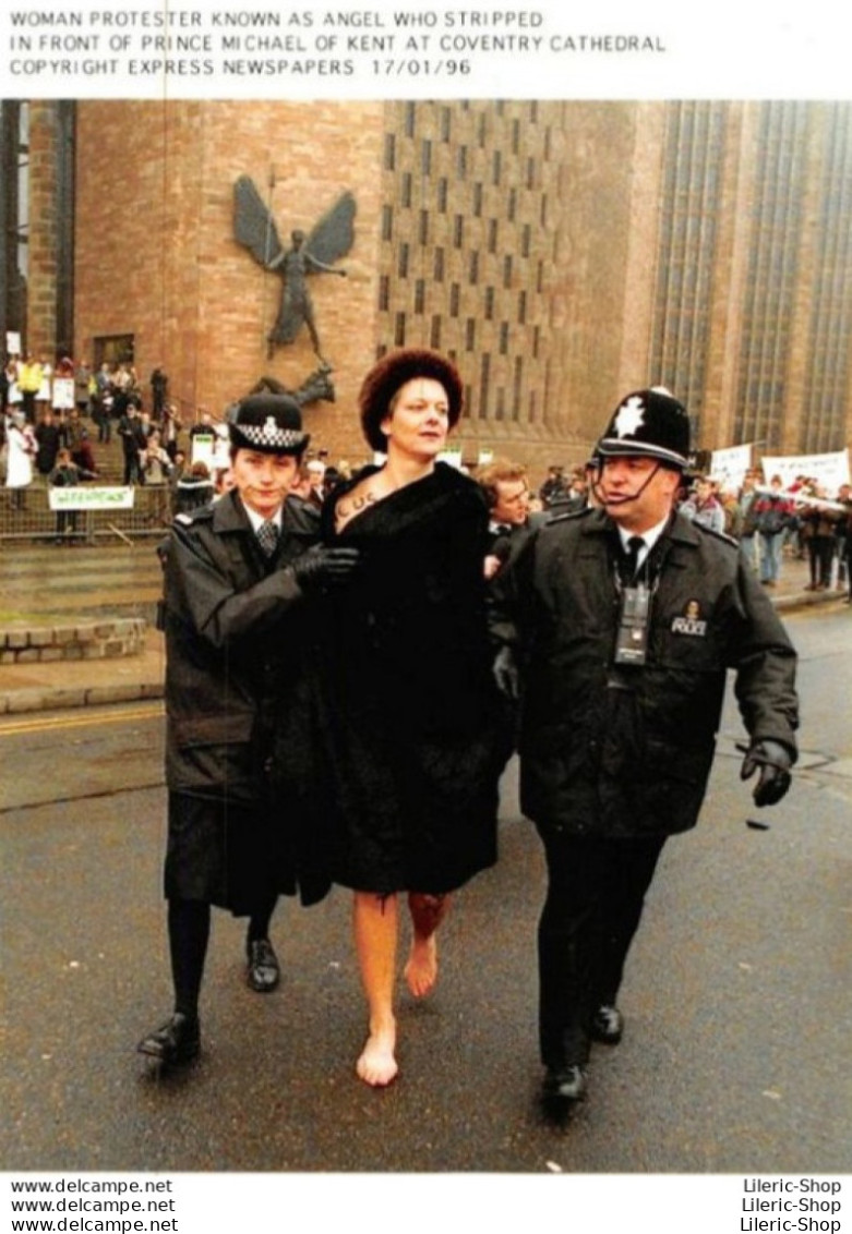 17/01/96 - NIGEL BARKLIE - 6 PRESS PHOTOS ON THE ARREST OF A NACKED WOMAN PROTESTING IN COVENTRY CATHEDRAL - Identifizierten Personen