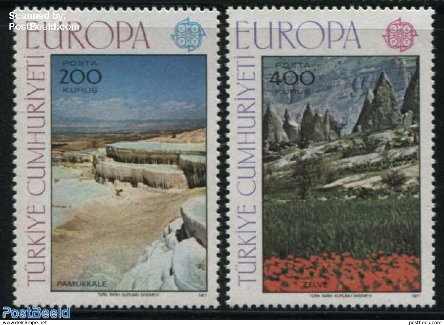 Türkiye 1977 Europa, Landscapes 2v, Mint NH, History - Europa (cept) - Geology - Andere & Zonder Classificatie