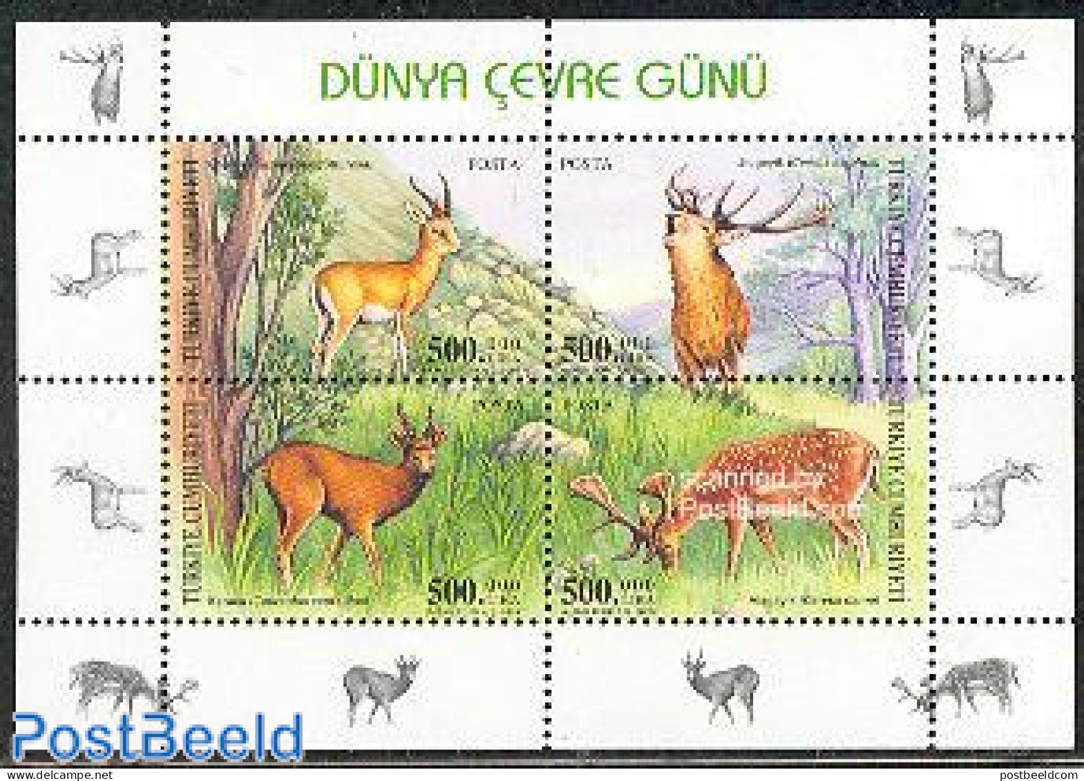 Türkiye 2003 Deers 4v M/s, Mint NH, Nature - Animals (others & Mixed) - Deer - Other & Unclassified