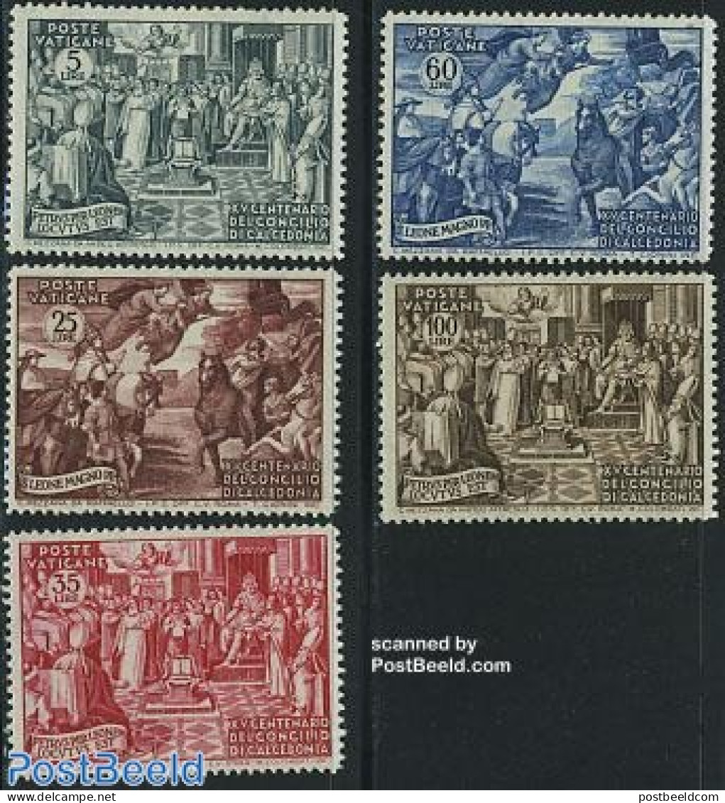 Vatican 1951 Chalkedon Concile 5v, Mint NH, Religion - Religion - Unused Stamps