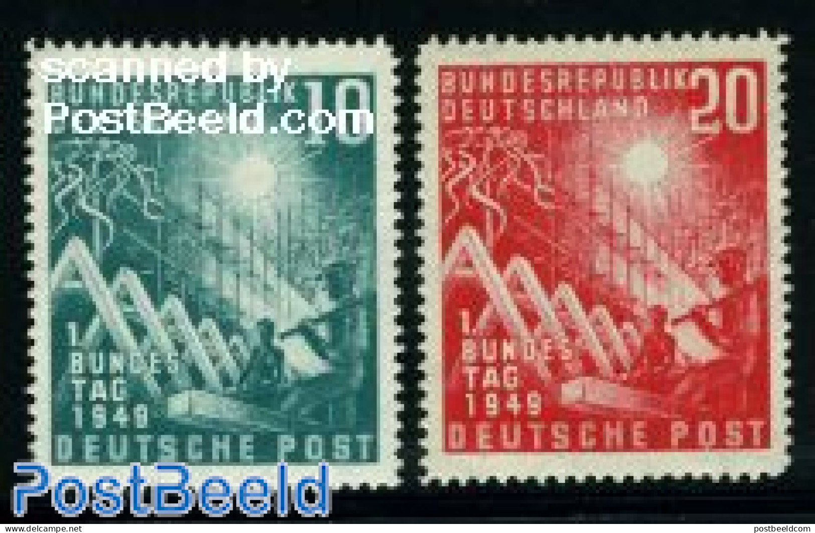 Germany, Federal Republic 1949 Bundestag 2v, Mint NH - Ongebruikt