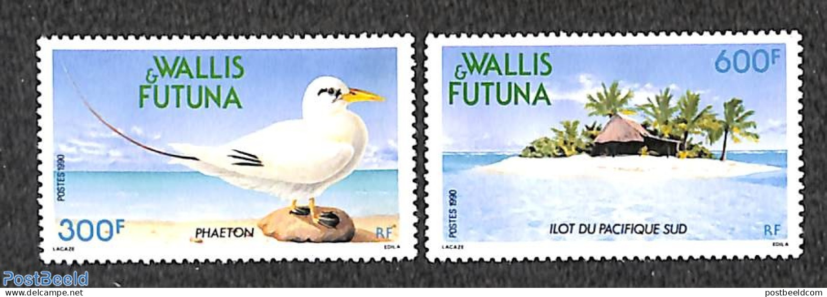 Wallis & Futuna 1990 Island Life 2v, Mint NH, Nature - Birds - Autres & Non Classés