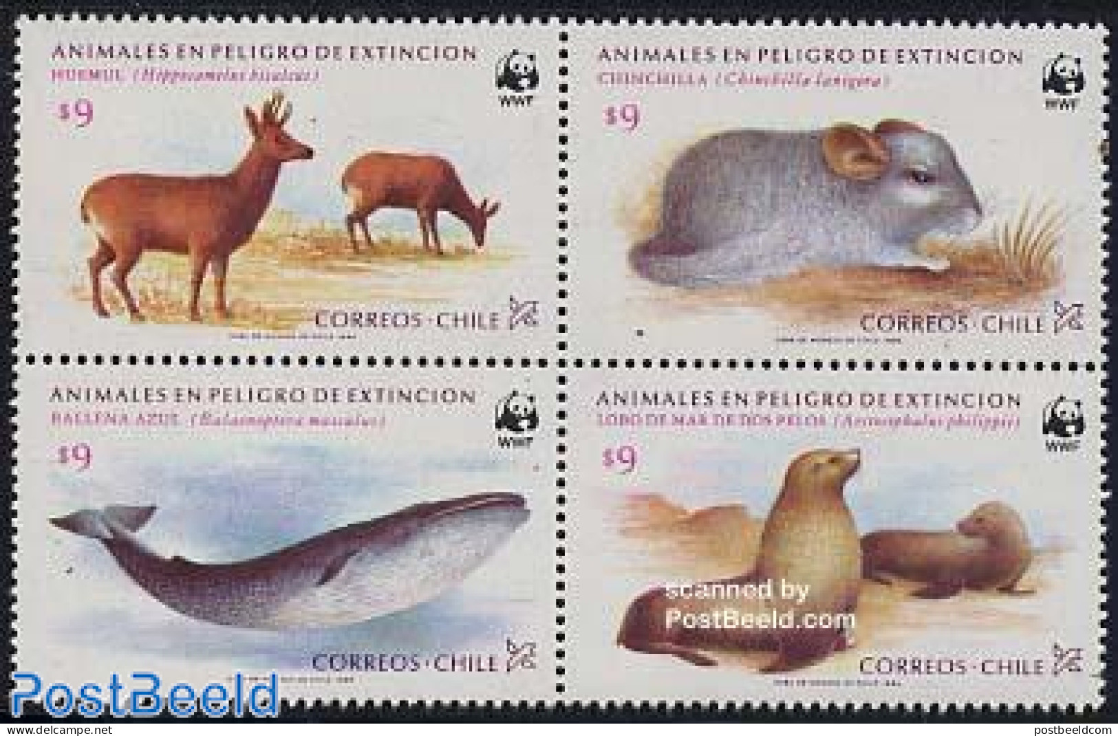 Chile 1984 WWF, Animals 4v [+], Mint NH, Nature - Animals (others & Mixed) - Sea Mammals - World Wildlife Fund (WWF) - Chile