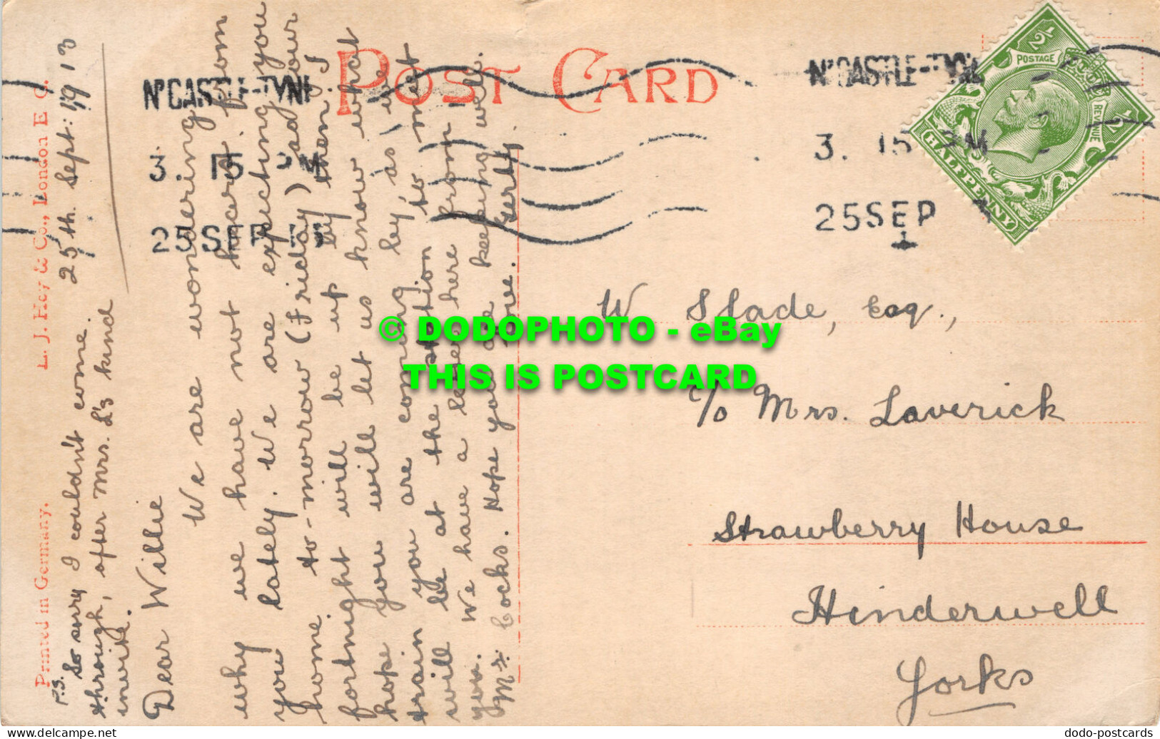 R502971 Woman. N. P. G. 2968. E. J. Hey. 1913. Postcard - Monde