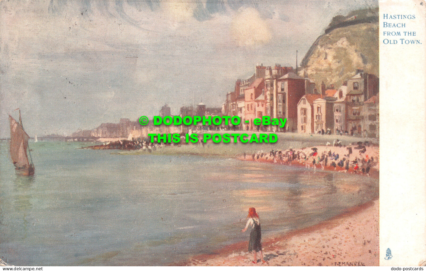 R502709 F. Emanuel. Hastings Beach From The Old Town. Tuck. Art Series. 1173. 19 - Monde