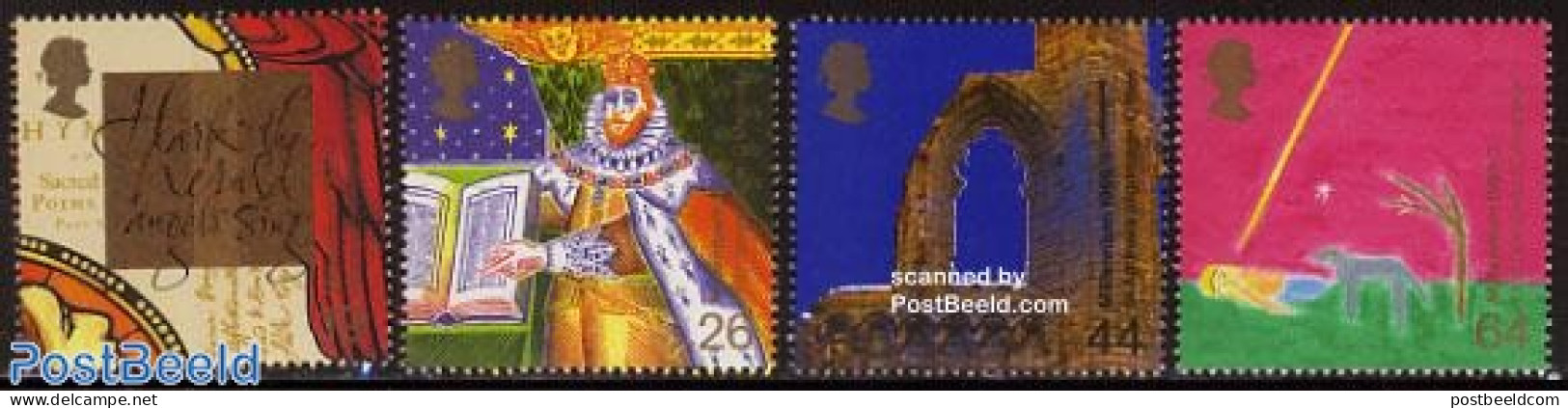 Great Britain 1999 Millennium, Christmas 4v, Mint NH, Religion - Christmas - Art - Handwriting And Autographs - Other & Unclassified