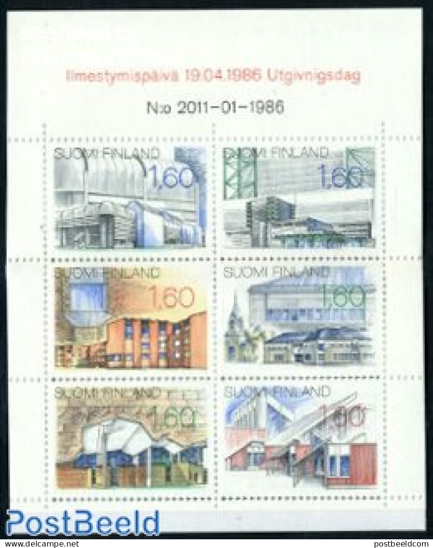 Finland 1986 Architecture 6v In Booklet, Mint NH, Stamp Booklets - Art - Modern Architecture - Unused Stamps