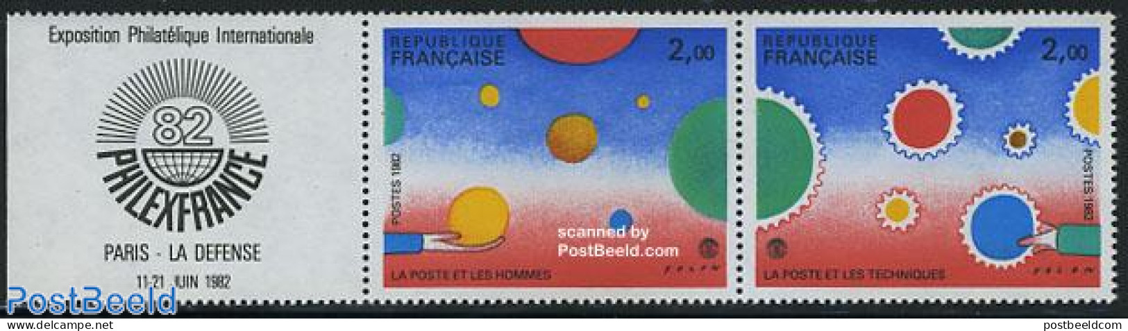 France 1982 Philexfrance 2v+tab [::], Mint NH, Philately - Modern Art (1850-present) - Nuevos