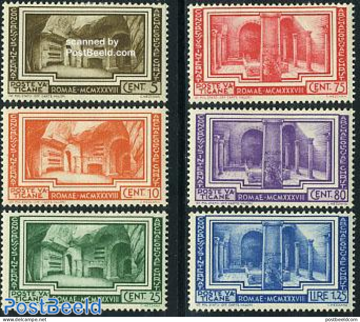 Vatican 1938 Archeologic Congress 6v, Mint NH, History - Archaeology - Unused Stamps