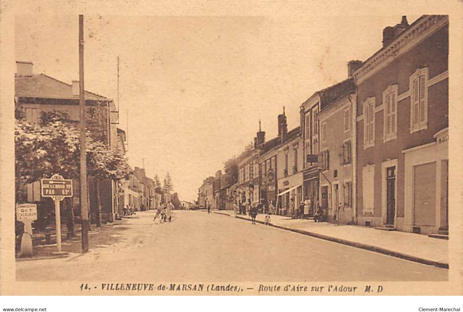 VILLENEUVE DE MARSAN - Route D'Aire Sur L'Adour - Très Bon état - Villeneuve De Marsan