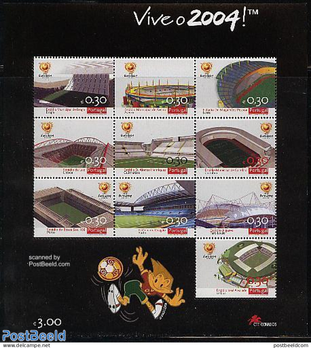 Portugal 2003 Football Stadiums 10v M/s, Mint NH, Sport - Football - Neufs