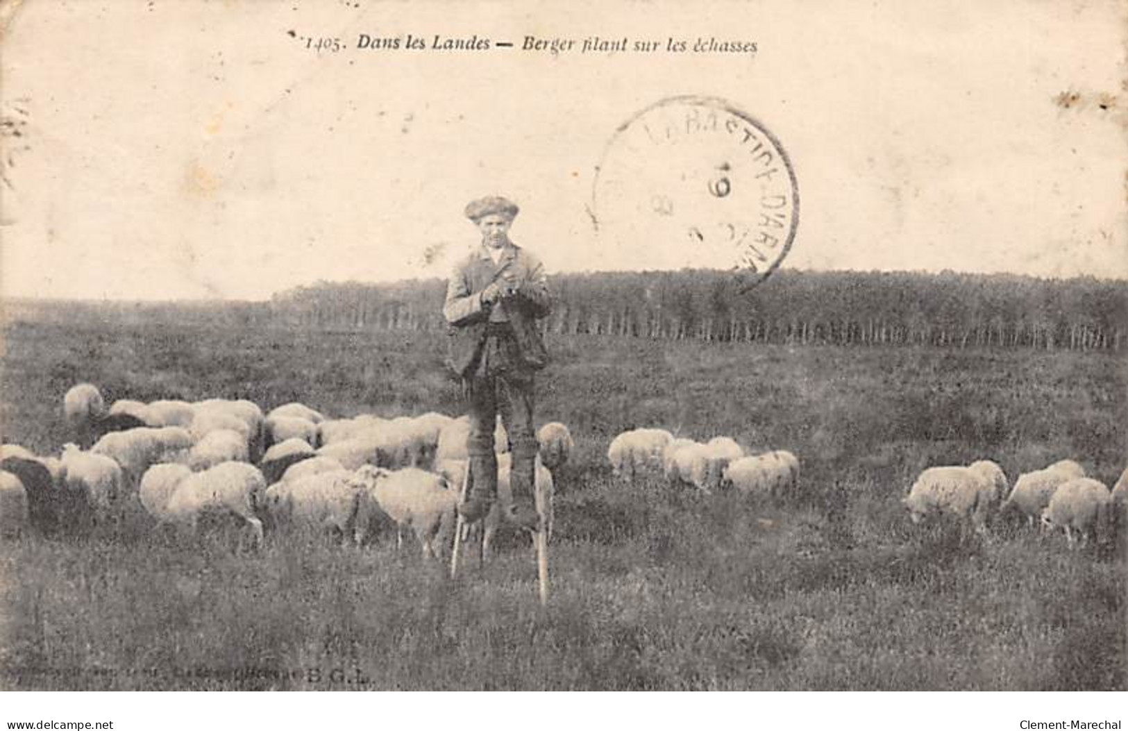 Dans Les Landes - Berger Filant Sur Les échasses - Très Bon état - Sonstige & Ohne Zuordnung