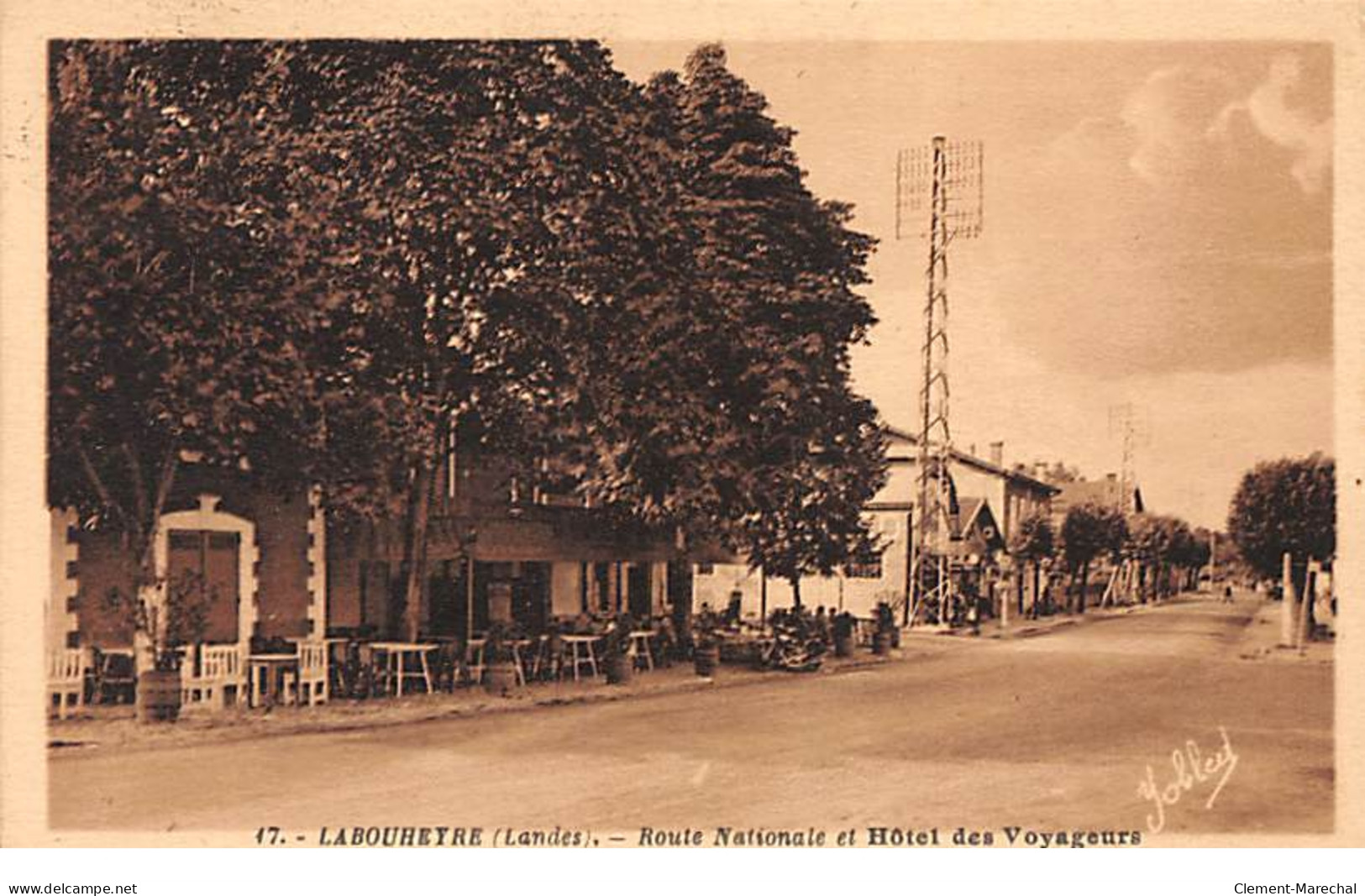 LABOUHEYRE - Route Nationale Et Hôtel Des Voyageurs - Très Bon état - Autres & Non Classés