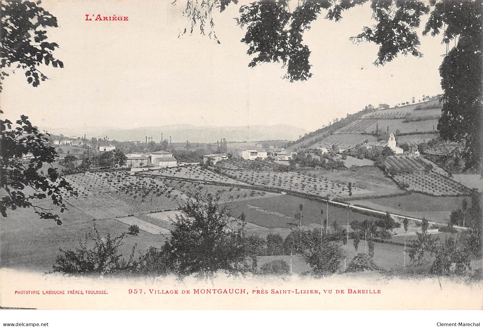 Village De MONTGAUCH Près Saint Lizier - Vue De Bareille - Très Bon état - Sonstige & Ohne Zuordnung