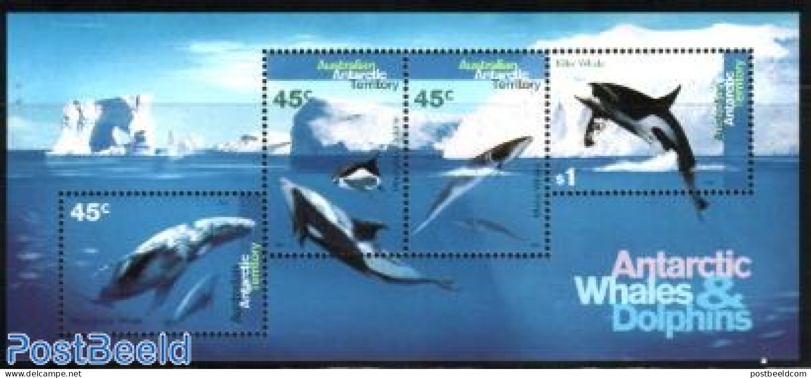 Australian Antarctic Territory 1995 Sea Mammals S/s, Mint NH, Nature - Sea Mammals - Other & Unclassified