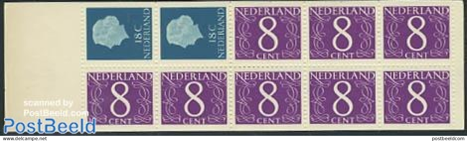 Netherlands 1965 Booklet, Large Margin, With Count Block On Cover, Mint NH, Stamp Booklets - Neufs