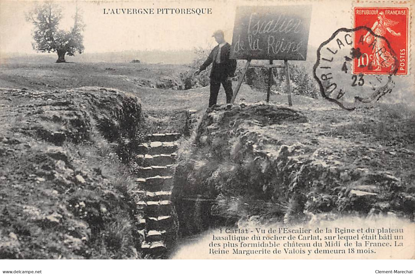 CARLAT - Vu De L'Escalier De La Reine Et Du Plateau Basaltique Du Rocher De Carlat - Très Bon état - Other & Unclassified