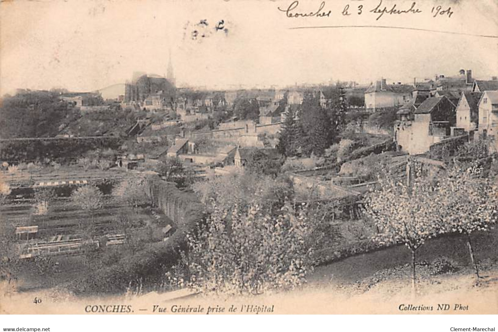 CONCHES - Vue Générale Prise De L'Hôpital - Très Bon état - Conches-en-Ouche