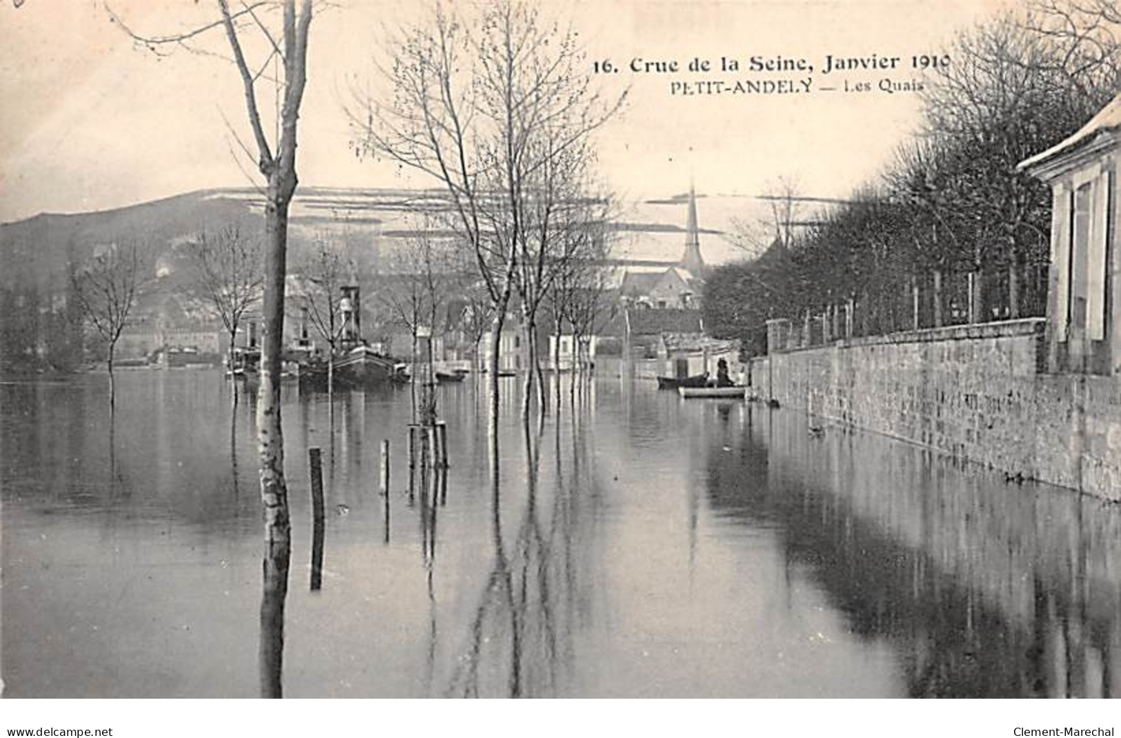 Crue De La Seine, Janvier 1910 - PETIT ANDELY - Les Quais - Très Bon état - Les Andelys