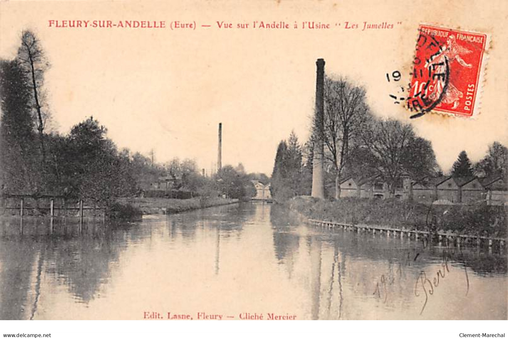 FLEURY SUR ANDELLE - Vue Sur L'Andelle à L'Usine " Les Jumelles " - Très Bon état - Sonstige & Ohne Zuordnung