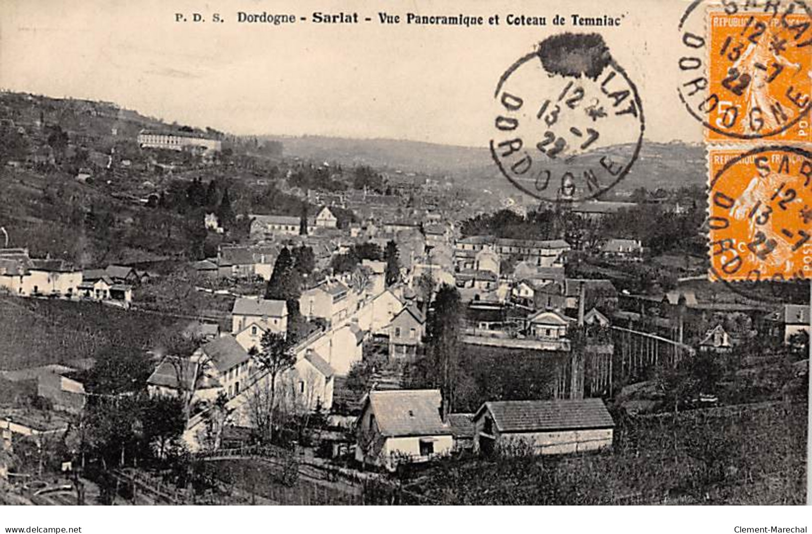 SARLAT - Vue Panoramique Et Coteau De Temniac - Très Bon état - Sarlat La Caneda