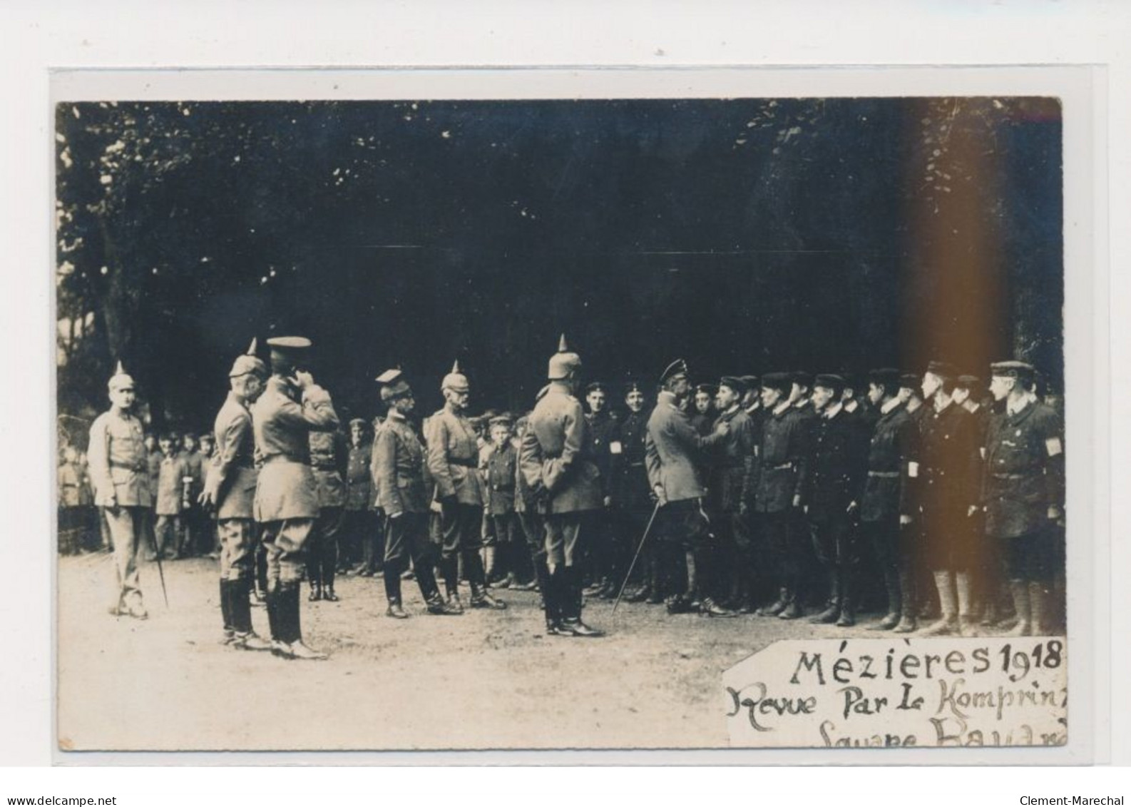 MEZIERES - Carte Photo - Militaires - Square Bayard - Très Bon état - Sonstige & Ohne Zuordnung