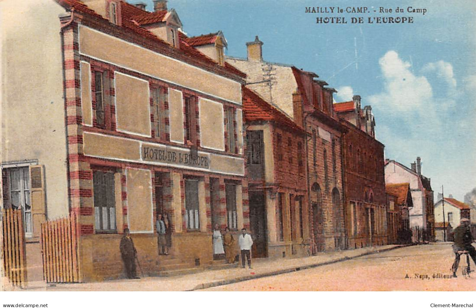 MAILLY LE CAMP - Route Du Camp - Hotel De L'Europe - Très Bon état - Mailly-le-Camp