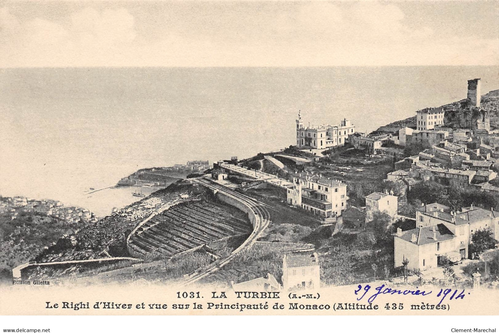 LA TURBIE - Le Righi D'Hiver Et Vue Sur La Principauté De Monaco - Très Bon état - La Turbie