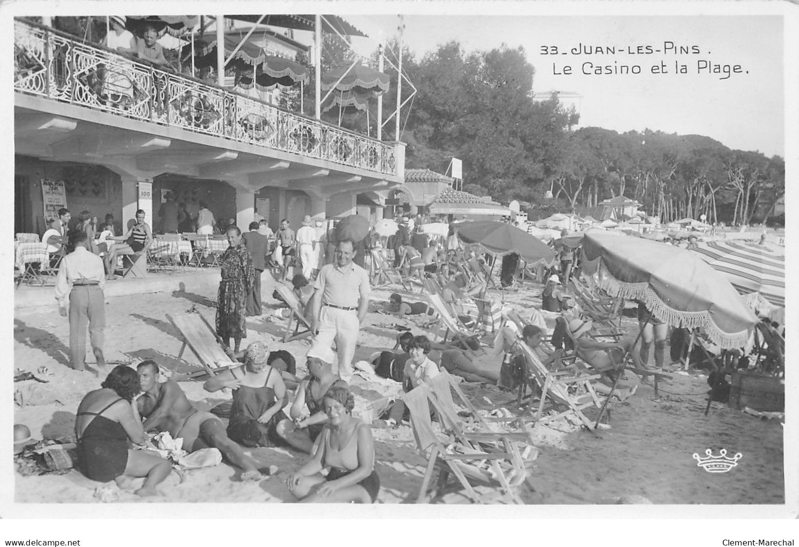 JUAN LES PINS - Le Casino Et La Plage - Très Bon état - Juan-les-Pins