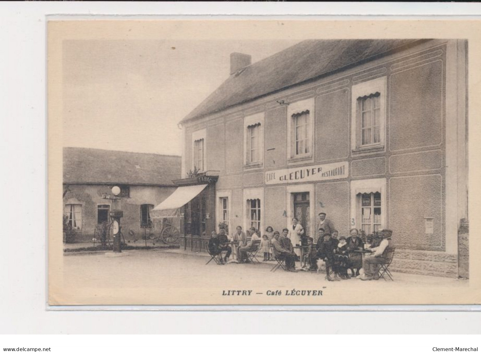 LITTRY - Café Lécuyer - état - Autres & Non Classés