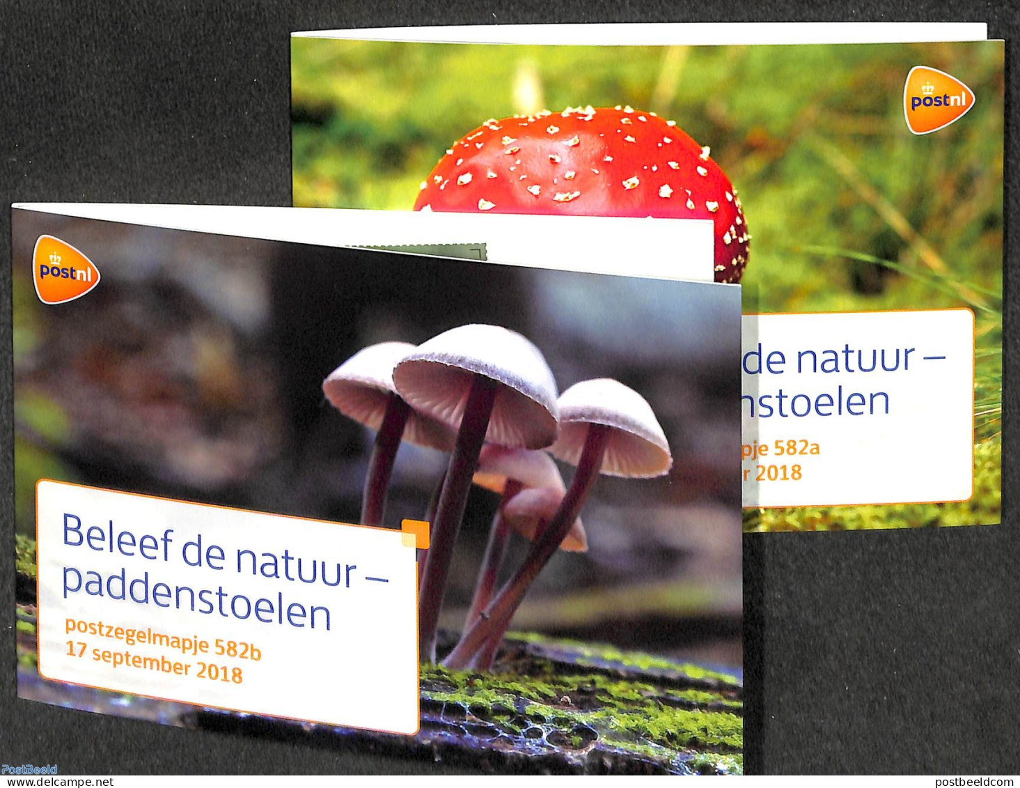 Netherlands 2018 Mushrooms 10v, Presentation Pack 582a+b, Mint NH, Nature - Mushrooms - Neufs