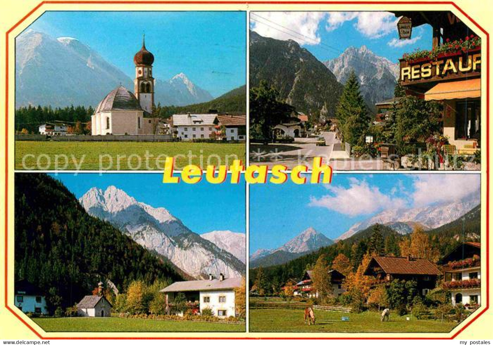 72636977 Leutasch Pfarrkirche Waidach OT Untergasse OT Klamm Mit Wetterstein Leu - Other & Unclassified