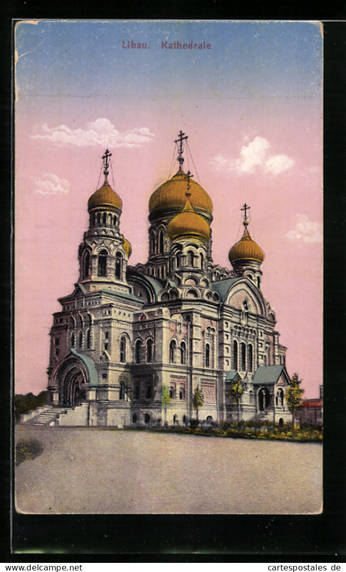 AK Libau, Russische Kathedrale  - Lettonia