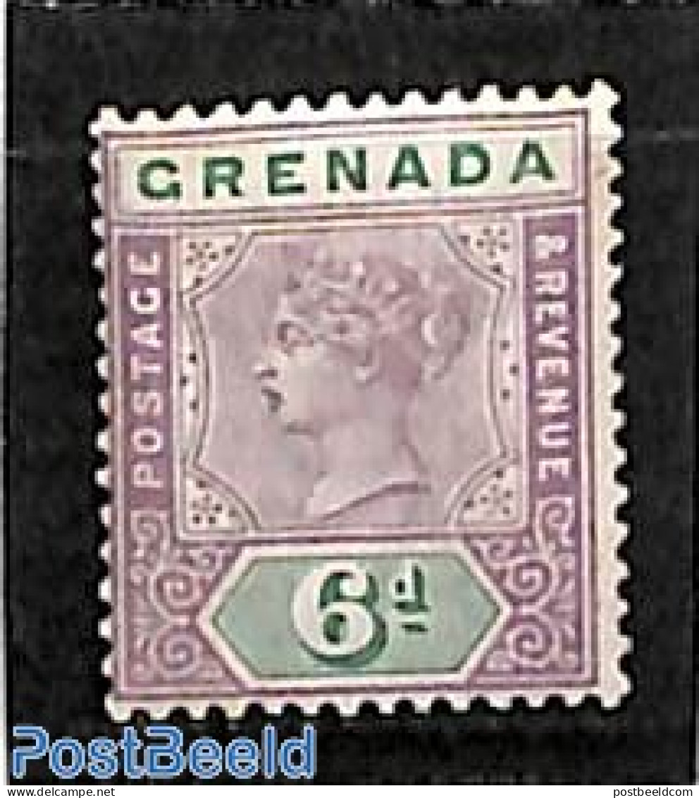 Grenada 1895 6d, Stamp Out Of Set, Unused (hinged) - Other & Unclassified