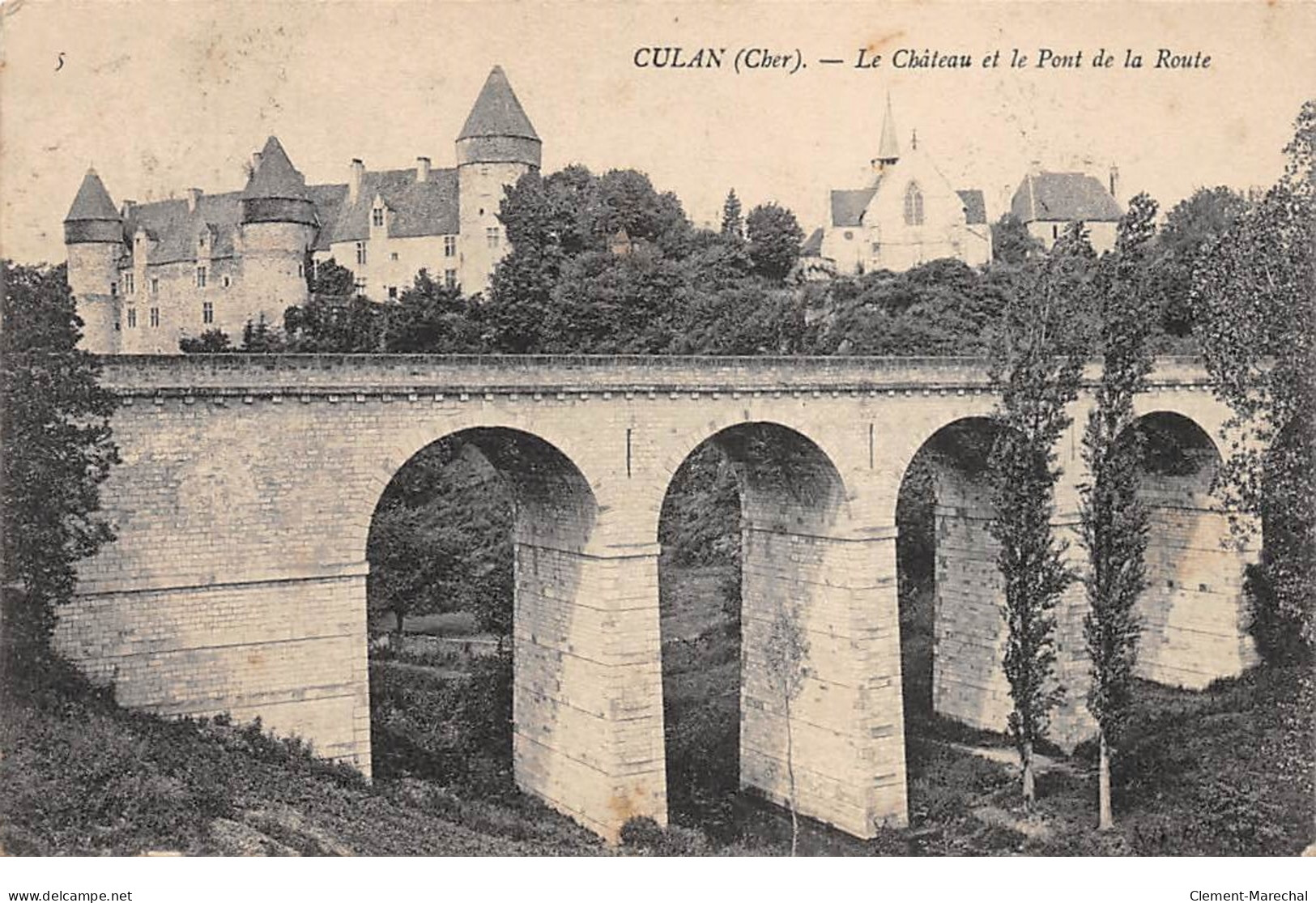 CULAN - Le Château Et Le Pont De La Route - Très Bon état - Culan