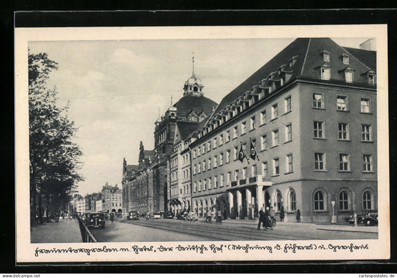 AK Nürnberg, Hotel Der Deutsche Hof Mit Autos Und Personen  - Nürnberg