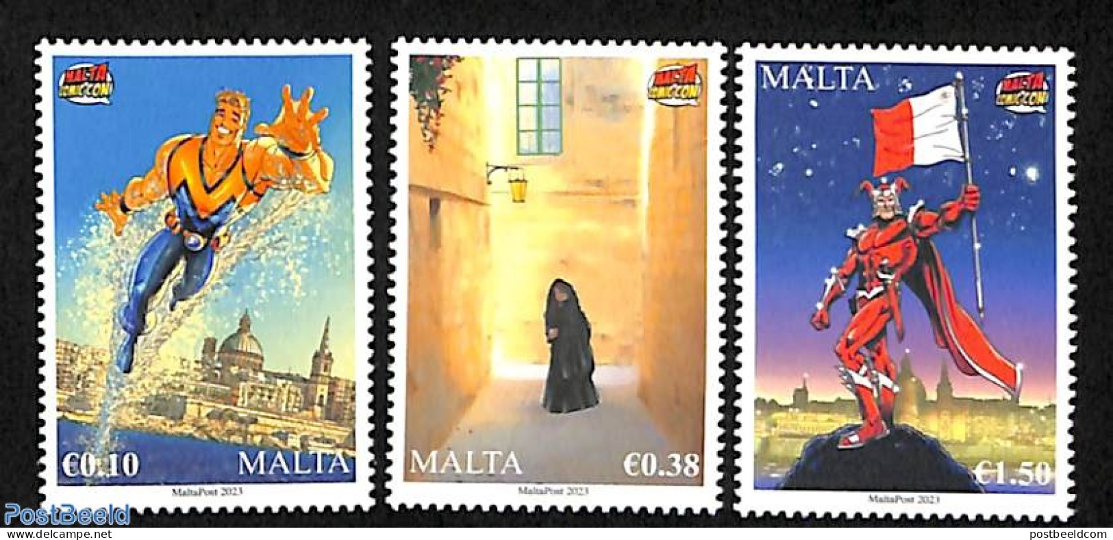 Malta 2023 Comic Art 3v, Mint NH, Art - Comics (except Disney) - Bandes Dessinées