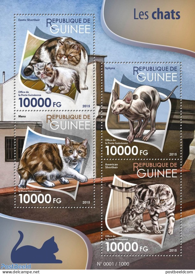 Guinea, Republic 2015 Cats, Mint NH, Nature - Cats - Autres & Non Classés