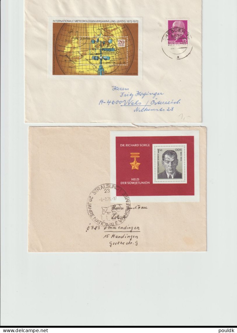 Ten Covers Franked With Souvenir Sheets. Postal Weight 0,099 Kg. Please Read Sales Conditions Under Image Of Lot (009-11 - Sammlungen (ohne Album)