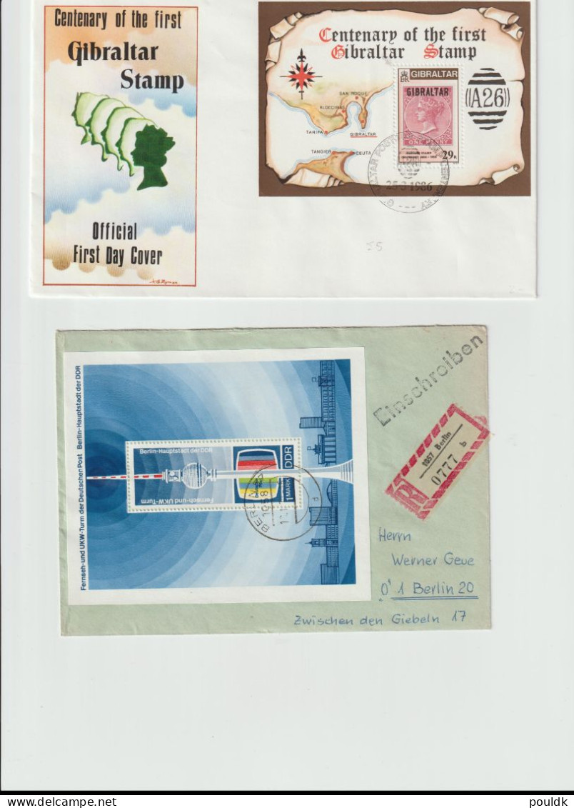 Ten Covers Franked With Souvenir Sheets. Postal Weight 0,099 Kg. Please Read Sales Conditions Under Image Of Lot (009-11 - Sammlungen (ohne Album)