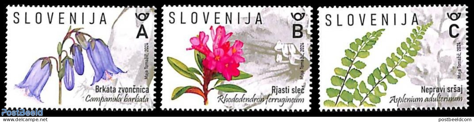 Slovenia 2024 Flora 3v, Mint NH, Nature - Flowers & Plants - Slovénie