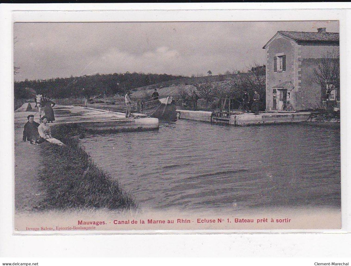 MAUVAGES : Canal De La Marne Au Rhin, Ecluse N°1, Bateau Prêt à Sortit - Très Bon état - Other & Unclassified