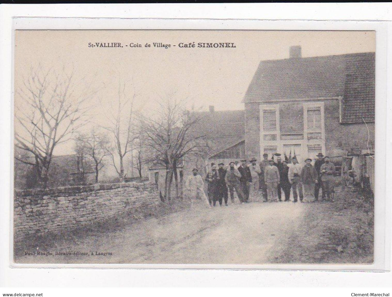 ST-VALLIER :Coin De Village, Café SIMONEL - Très Bon état - Autres & Non Classés