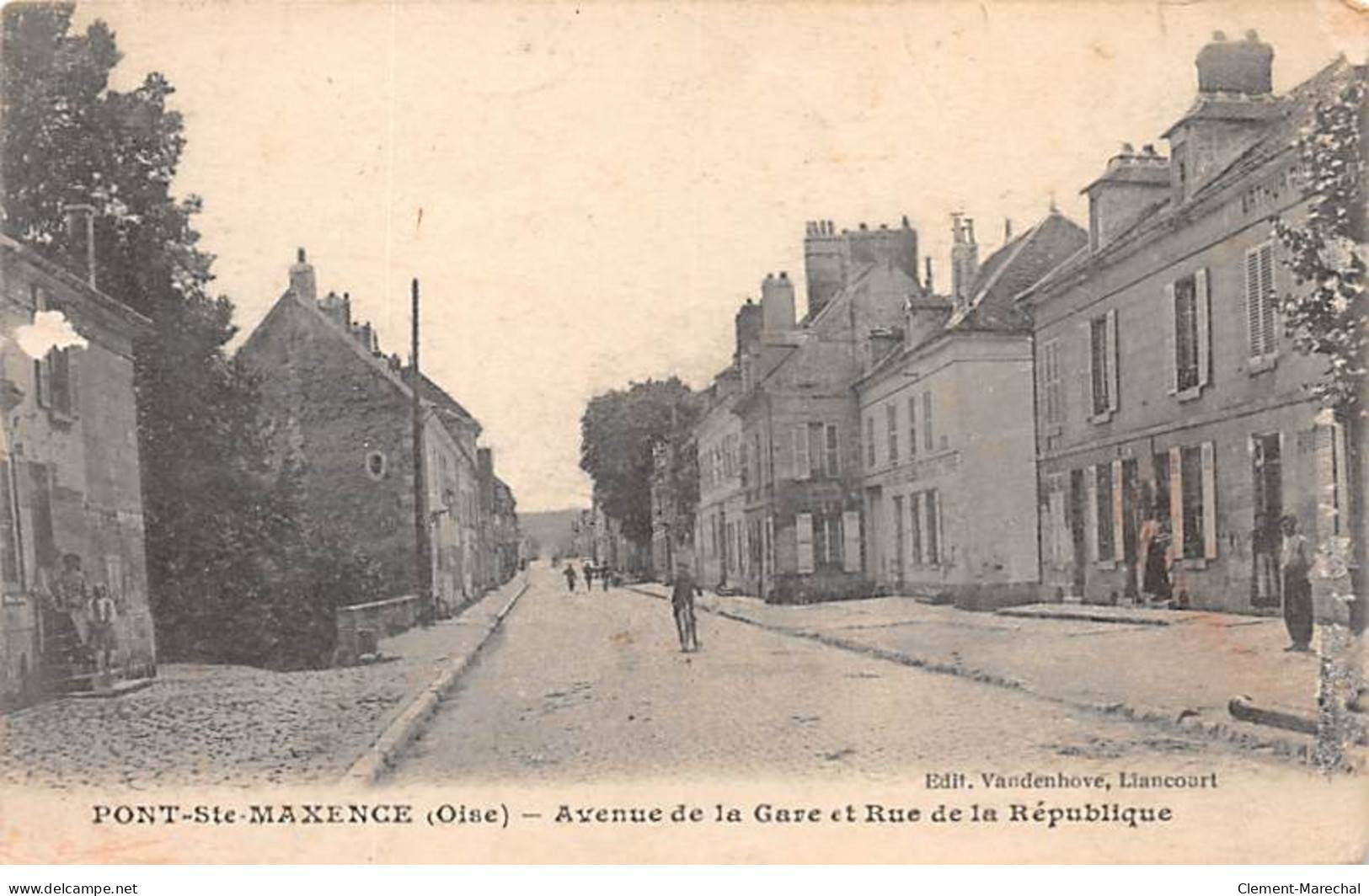 PONT SAINTE MAXENCE - Avenue De La Gare Et Rue De La République - Très Bon état - Pont Sainte Maxence