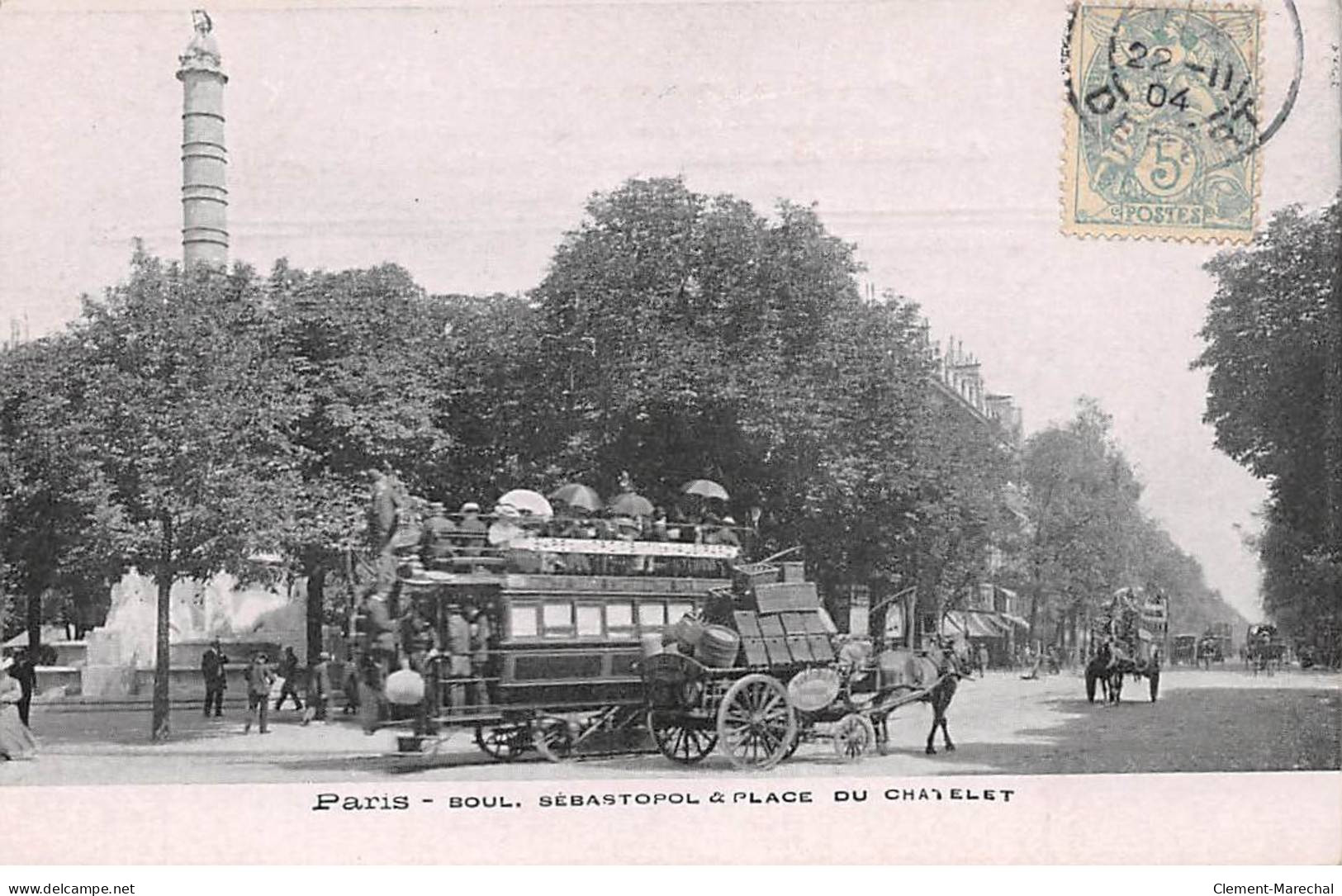 PARIS - Boulevard Sébastopol Et Place Du Chatelet - Très Bon état - Arrondissement: 01