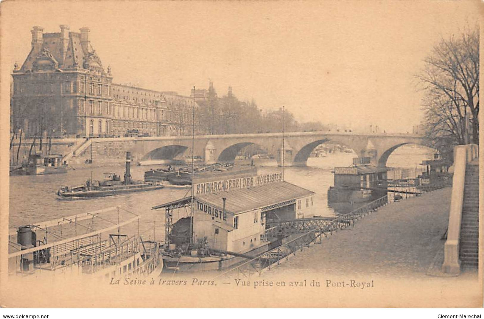 La Seine à Travers PARIS - Vue Prise En Aval Du Pont Royal - Très Bon état - Arrondissement: 01